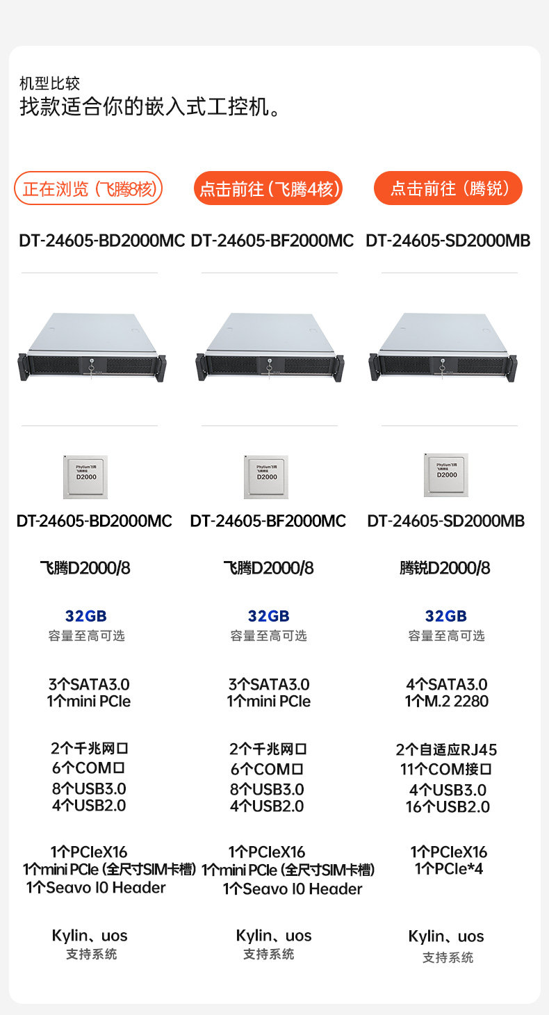 國(guó)產(chǎn)化工控機(jī),飛騰D2000CPU,DT-24605-BD2000MC.jpg