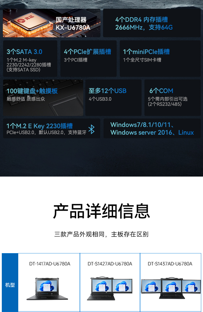 國產(chǎn)三屏工業(yè)便攜機(jī),17.3英寸移動工作站筆記本,DT-S1437AD-U6780A.jpg
