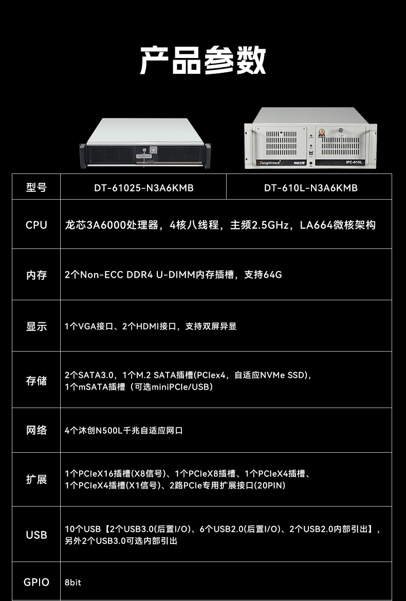 東田國產龍芯工控機,3A6000四核八線程工業(yè)主機,DT-61025-N3A6KMB.jpg